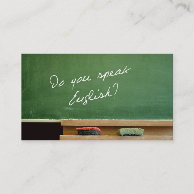 Visita Intérprete, Traductor, tarjeta de presentación (Anverso)