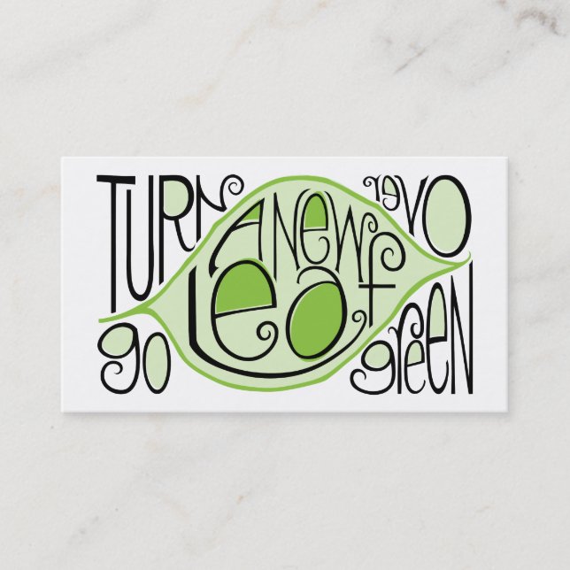 Visita Ir a tarjeta de perfil de hoja verde (Anverso)