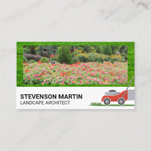 Visita Jardín de flores   Tarjeta de presentación para co