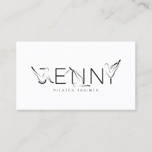 Visita JENNY Nombre Pilates Instructor Tarjeta de present