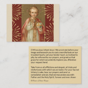 Visita Jesús infantil de la tarjeta santa de Praga