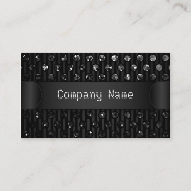 Visita Joyas Black Sparkley de la tarjeta de presentación (Anverso)