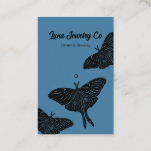 Visita Joyería Mística de Luna Moth Pin Tarjeta de Negoci