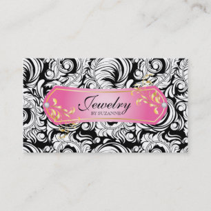 Visita Joyería Tarjeta de Negocios VENTA Swirls Negro Or