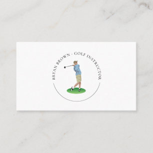 Visita Jugador de golf - Tarjeta de presentación de instr