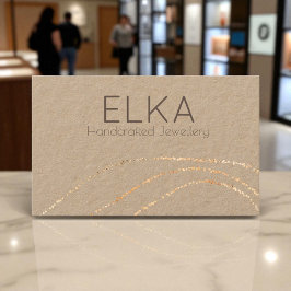 Visita Kraft Gold Dots Designer - Tarjeta de presentación