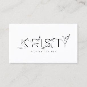 Visita KRISTY Nombre Pilates Instructor Tarjeta de presen