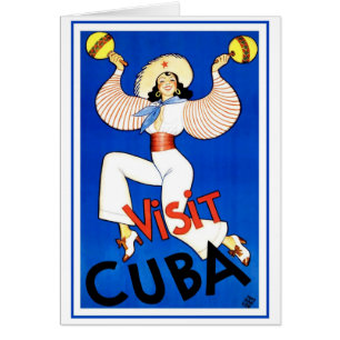 Visita La Habana, Cuba, cartel vintage de viaje Ma