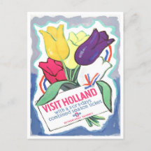 Visita la postal de viaje de cosecha de Holanda