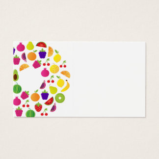 Visita la tarjeta con círculo de frutas