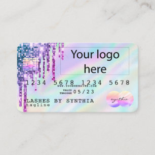 Visita La tarjeta de crédito Holograph Unicorn Dripp Card