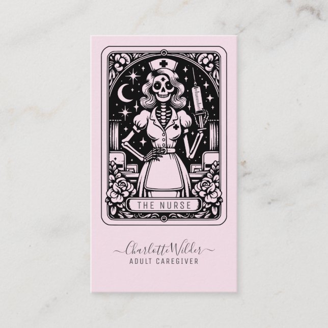 Visita La tarjeta de presentación de enfermera Tarot (Anverso)