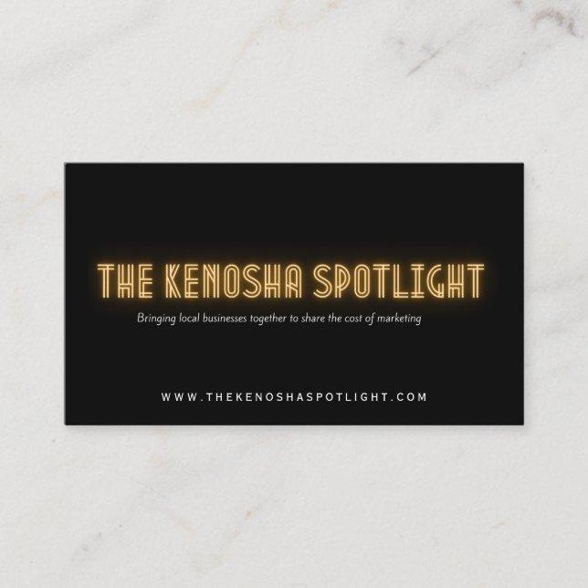Visita La tarjeta de presentación de Kenosha Spotlight (Anverso)