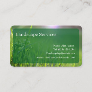 Visita Landscape Services Tarjeta de negocios editable