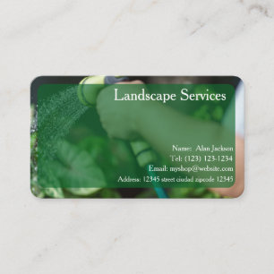 Visita Landscape Services Tarjeta de negocios editable