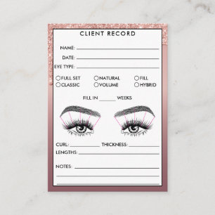 Visita Lash Client Record Añadir tarjeta de presentación 