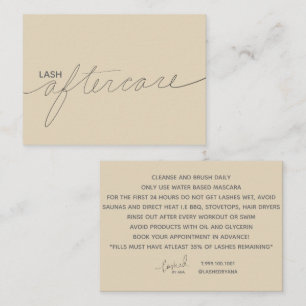 Visita Lash después de la tarjeta de atención