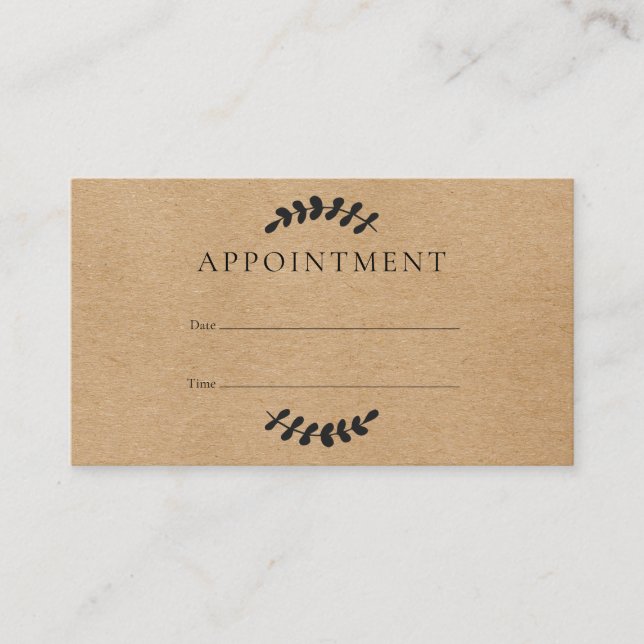 Visita Laurel deja una tarjeta de cita para clientes ruso (Anverso)