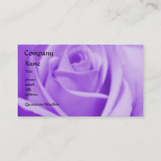 Visita - Lavanda - plantilla color de rosa de la tarjeta