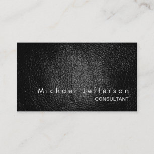 Visita Leather Effect Profesional Moderno Tarjeta de Nego