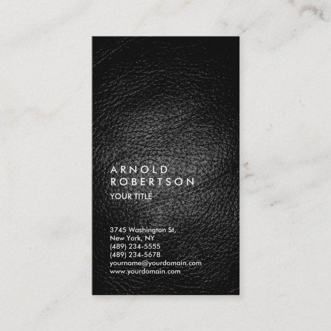 Visita Leather Effect tarjeta profesional de negocios mod (Anverso)