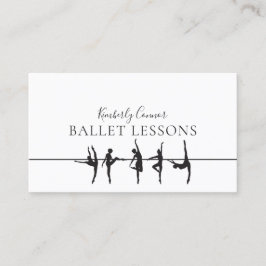 Visita Lecciones de ballet Tarjeta blanca simple de prese