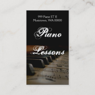 Visita Lecciones de piano, instructor, tarjeta de present