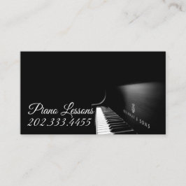 Visita Lecciones de piano, música, tarjeta de presentació