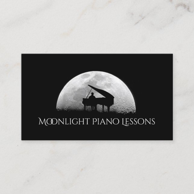 Visita Lecciones de piano, música, tarjeta de presentació (Anverso)