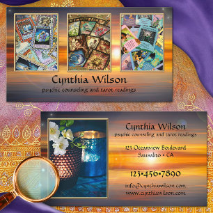 Visita Lectora de Tarot Psíquico Foto Tarjeta de Presenta