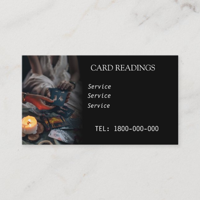 VISITA LECTURA DE TAROT TARJETA EDITABLE (Anverso)
