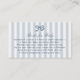 Visita Libros Blue Bow & Stripes para tarjeta de cierre p