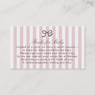 Visita Libros PInk Bow & Stripes para tarjeta de envoltur