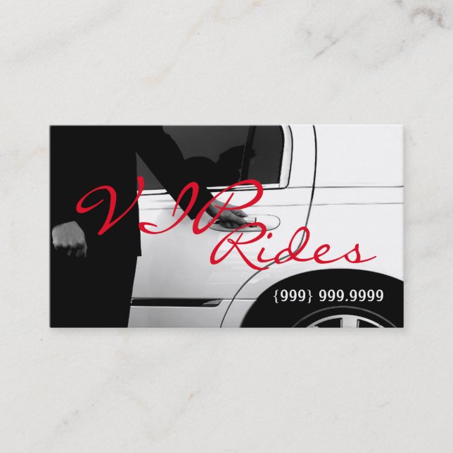 Visita Limousines Limo Car Services - Tarjeta de presenta (Anverso)