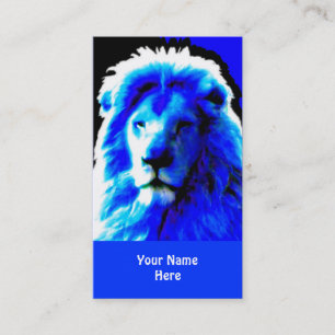 Visita Lion Head Blue tarjeta de negocios azul