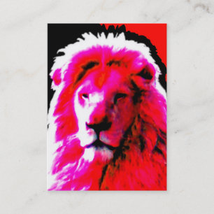 Visita Lion Head Tarjeta de negocios rosa negro chubby