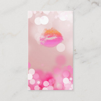 Visita Lips y luces rosadas de la tarjeta de presentación