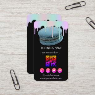 Visita Logo Bakery - Código QR de redes sociales Tarjeta