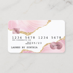 Visita Logo de adición de tarjeta de crédito rosa Rubor