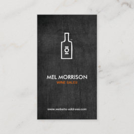 Visita LOGO DE BOTELLA DE VINO en tarjeta de presentación