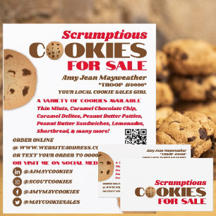 Visita Logo de Cookies, tarjeta de recaudación de fondos 