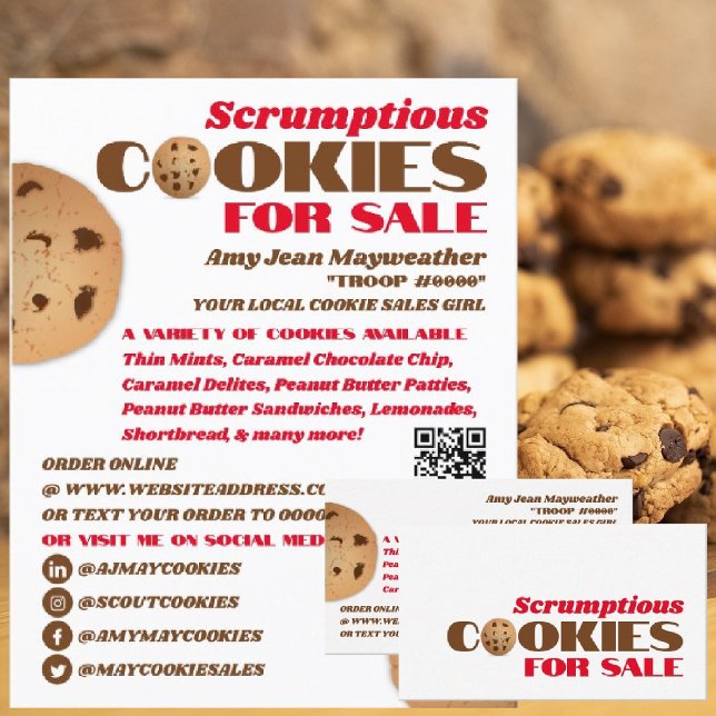 Visita Logo de Cookies, tarjeta de recaudación de fondos  (Subido por el creador)