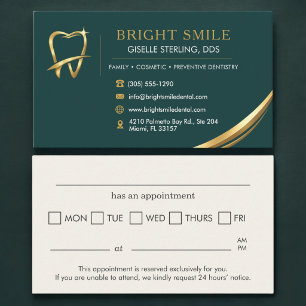 Visita Logo de dentista moderno Tarjeta de cita dental