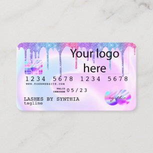 Visita Logo de la tarjeta de crédito moderna Holograph Pa