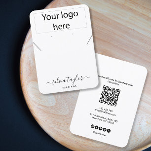 Visita Logo simple código QR collar tarjeta de visualizac