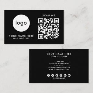 Visita Logotipo de código QR de tarjeta de presentación d