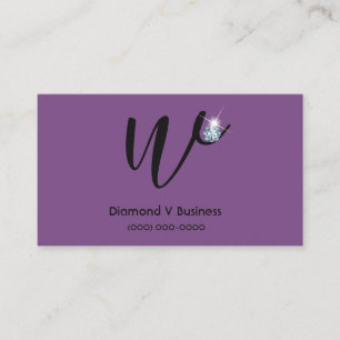 Visita Logotipo de diamante Diamante de imitación Tarjeta
