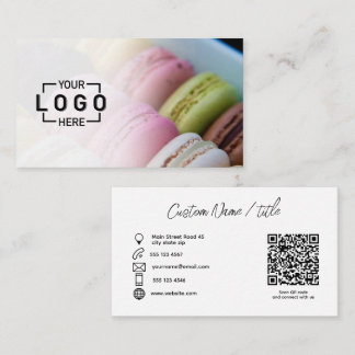 Visita Logotipo de foto Código QR Tarjeta de presentación