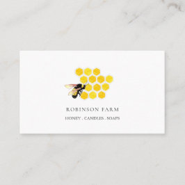 Visita Logotipo de granja de abejas de miel Tarjeta de pr