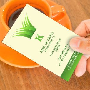 Visita Logotipo de hierba de cuidado de hierba Tarjeta de